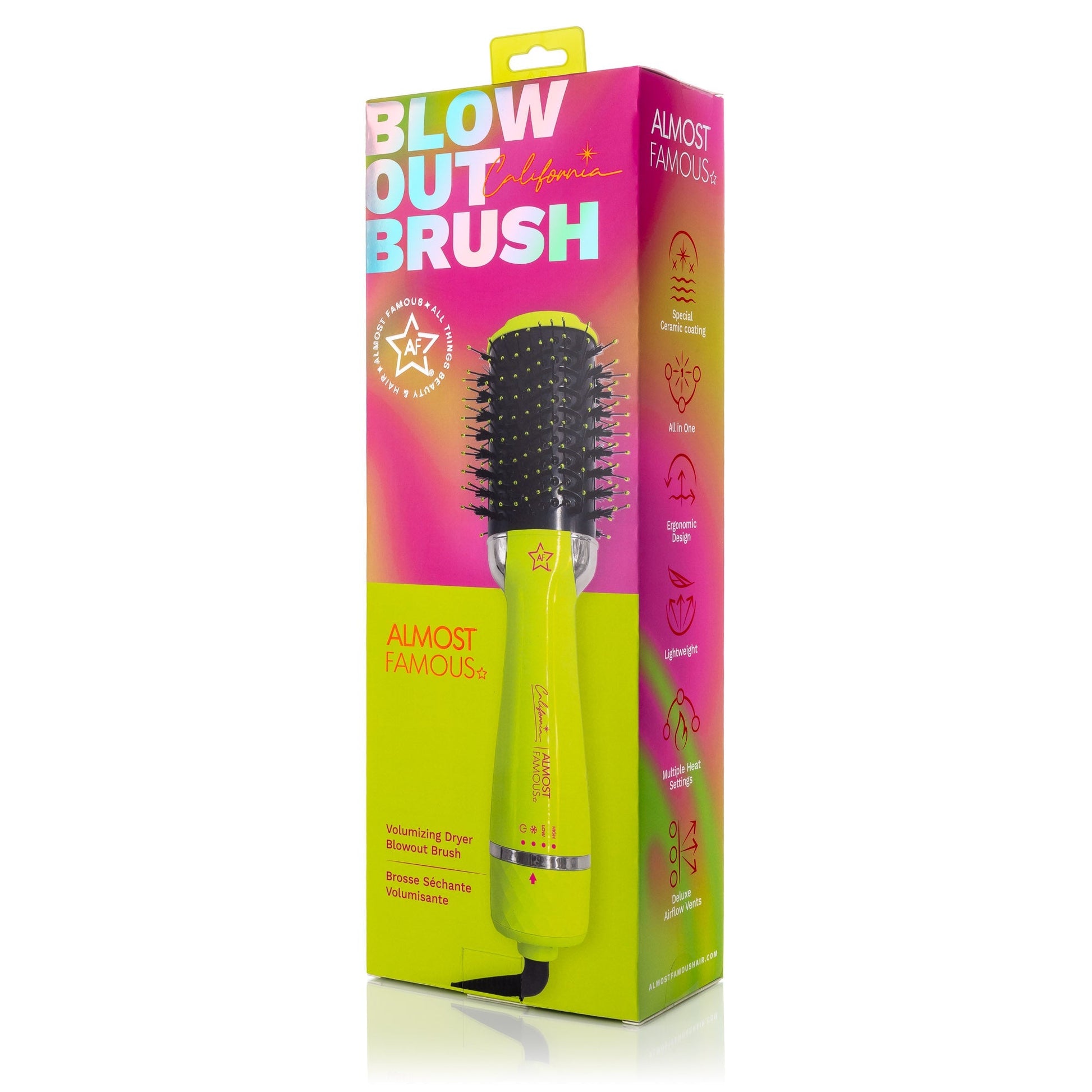 New 3in1 Blowout Brush Styling Tool - California Collection/Yellow - Good Gifts, Gurl