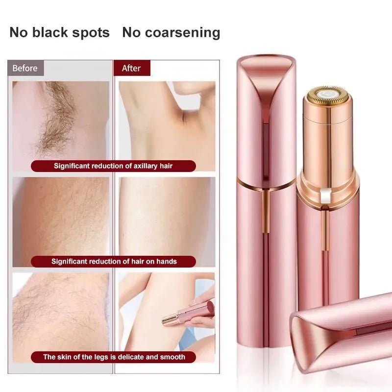 New Electric Facial Hair Removal Epilator Eyebrow Lipstick Shape Painless Facial Sensitive Areas Bikini Depilator Shaver Trimmer - Good Gifts, Gurl