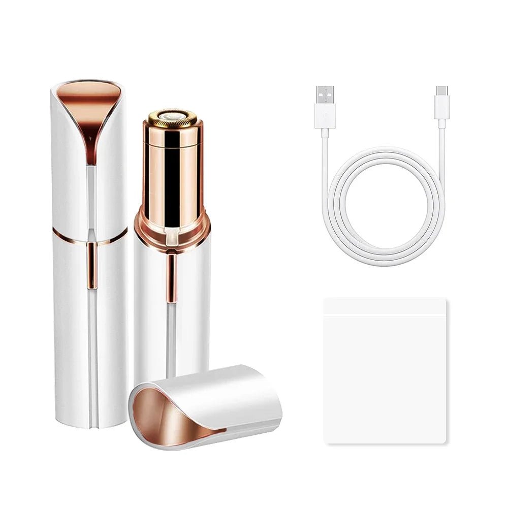 New Electric Facial Hair Removal Epilator Eyebrow Lipstick Shape Painless Facial Sensitive Areas Bikini Depilator Shaver Trimmer - Good Gifts, Gurl