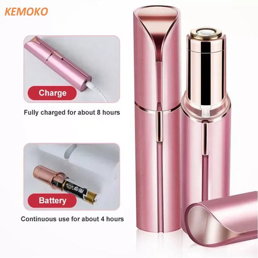 New Electric Facial Hair Removal Epilator Eyebrow Lipstick Shape Painless Facial Sensitive Areas Bikini Depilator Shaver Trimmer - Good Gifts, Gurl