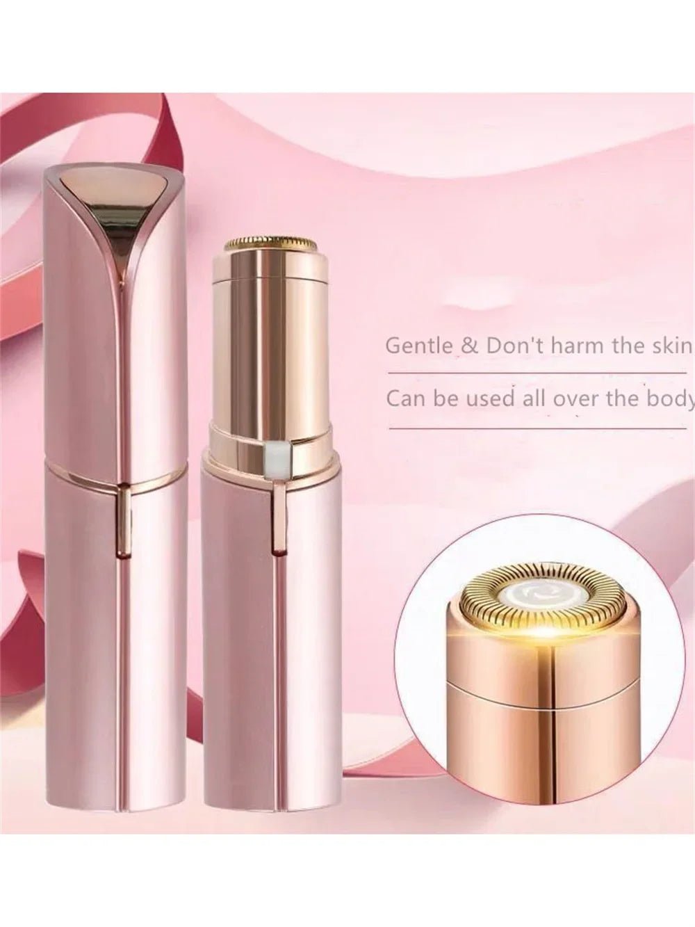 New Electric Facial Hair Removal Epilator Eyebrow Lipstick Shape Painless Facial Sensitive Areas Bikini Depilator Shaver Trimmer - Good Gifts, Gurl