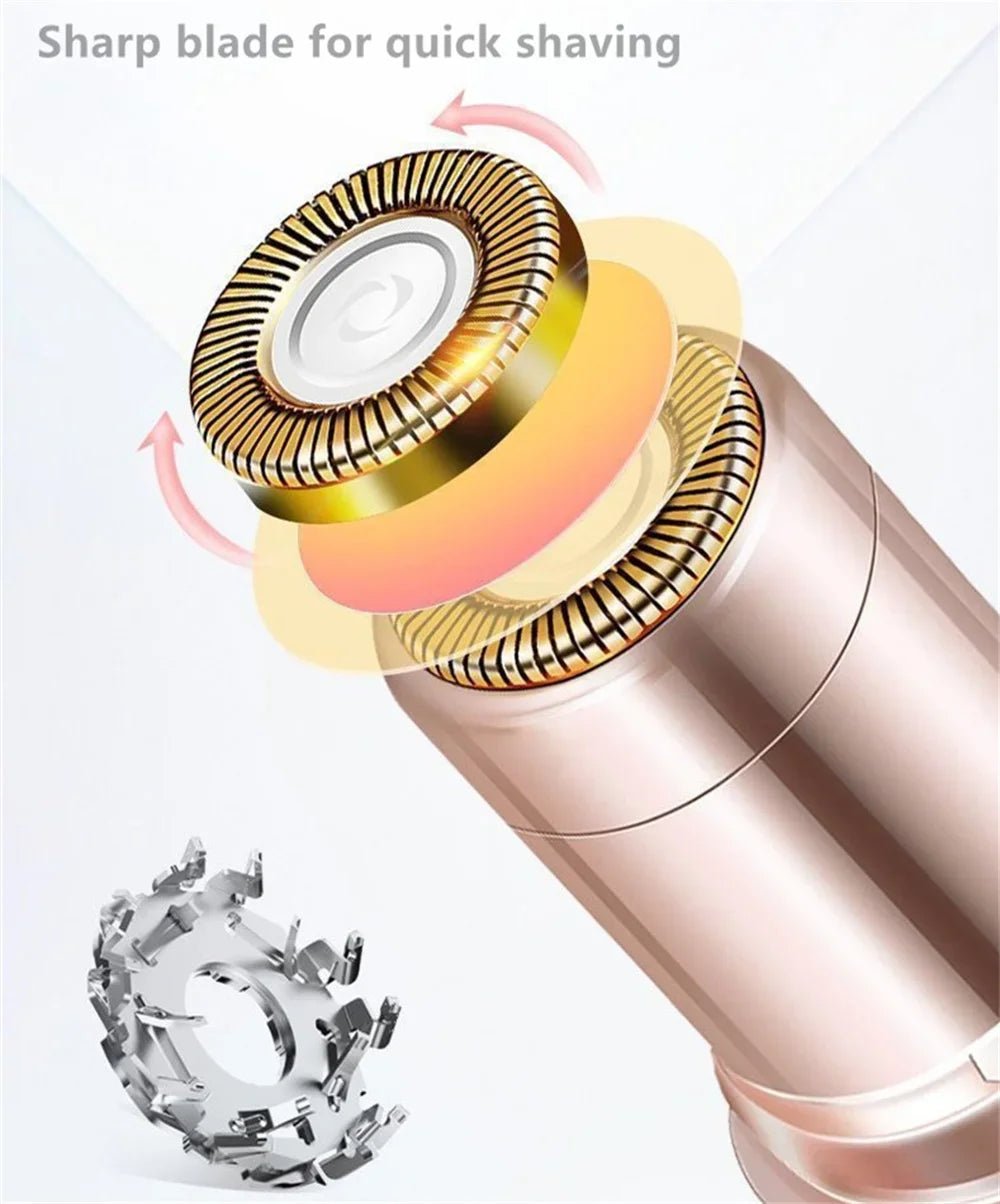New Electric Facial Hair Removal Epilator Eyebrow Lipstick Shape Painless Facial Sensitive Areas Bikini Depilator Shaver Trimmer - Good Gifts, Gurl