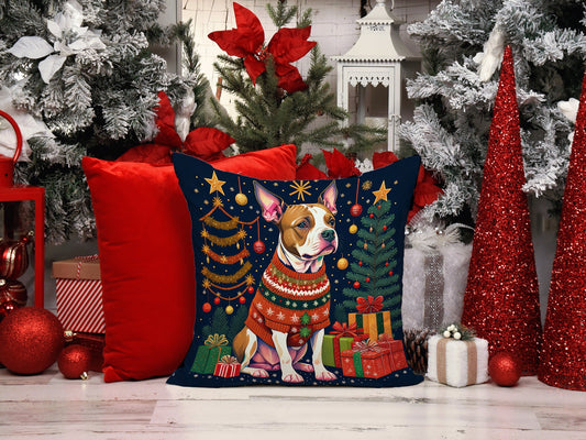 Pit Bull Terrier Christmas Throw Pillow - Good Gifts, Gurl
