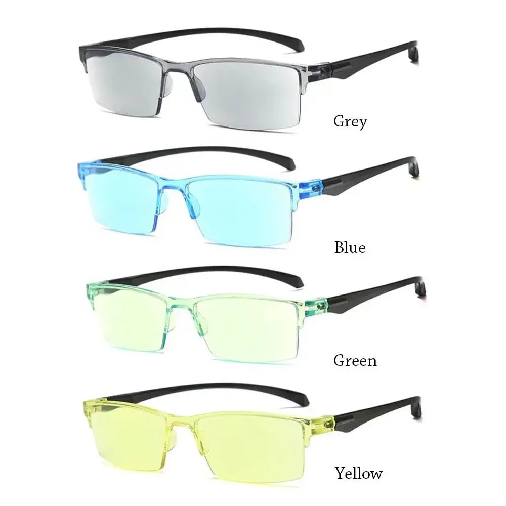 Smart Automatic Zoom Reading Glasses Anti Blue Ray Eyeglasses Autofocus Power Half - Rim Near Far Computer Glasses - Good Gifts, Gurl