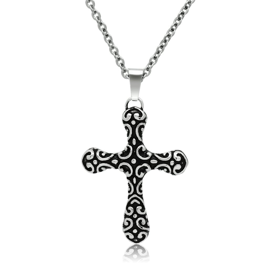 TK554 - High polished (no plating) Stainless Steel Necklace with No Stone - Good Gifts, Gurl