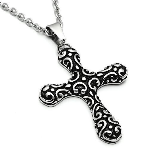 TK554 - High polished (no plating) Stainless Steel Necklace with No Stone - Good Gifts, Gurl