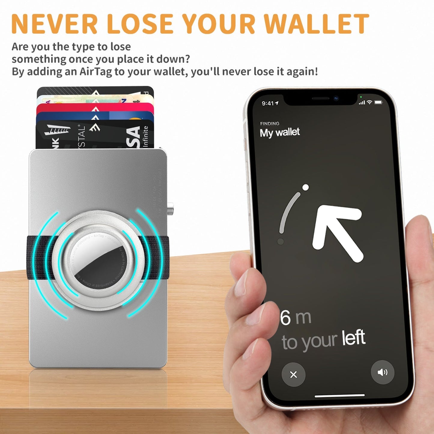 TOYFID All - Aluminum Pop Up Slide Rfid Slim Card Holder Wallet With Airtag Holder - Good Gifts, Gurl