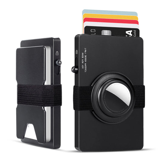 TOYFID All - Aluminum Pop Up Slide Rfid Slim Card Holder Wallet With Airtag Holder - Good Gifts, Gurl