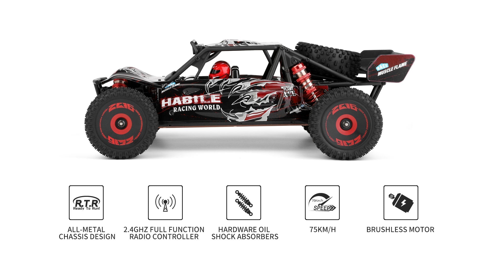 WLtoys 124016(V2) Fast RC Car, 1/12 Brushless RC Car with Independent ESC for Adults, 75km/h, Suitable for Outdoors and Gifts - Good Gifts, Gurl