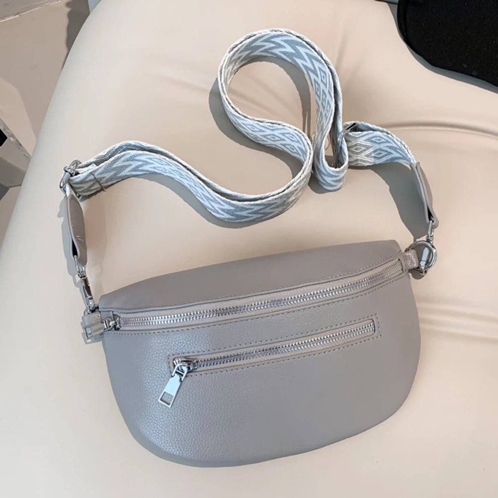 Women Stylish Crossbody Bag with Wide Strap Simple Shoulder Bag Multi - pocket Retro Belt Bag Travel Outdoor Bag - Good Gifts, Gurl