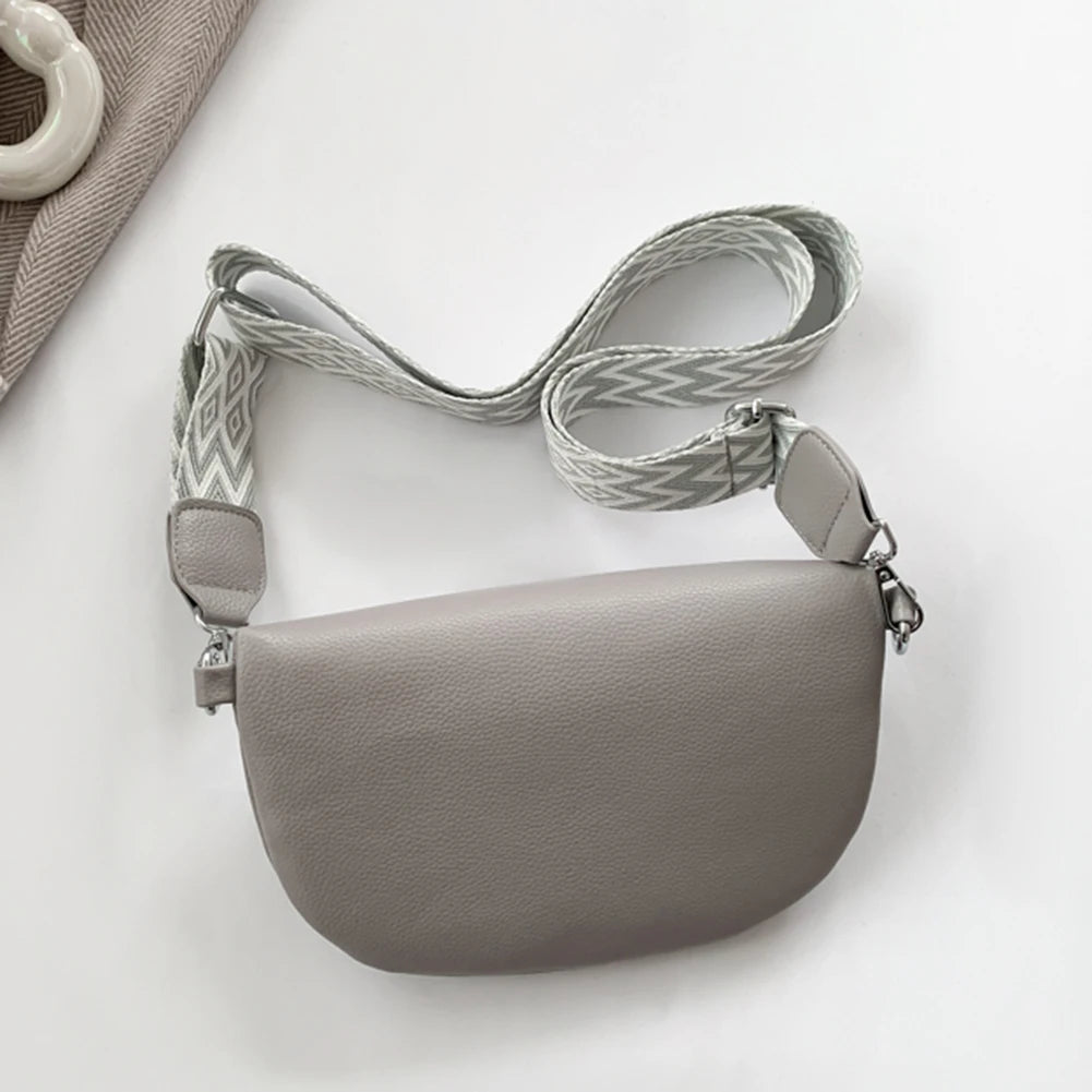 Women Stylish Crossbody Bag with Wide Strap Simple Shoulder Bag Multi - pocket Retro Belt Bag Travel Outdoor Bag - Good Gifts, Gurl